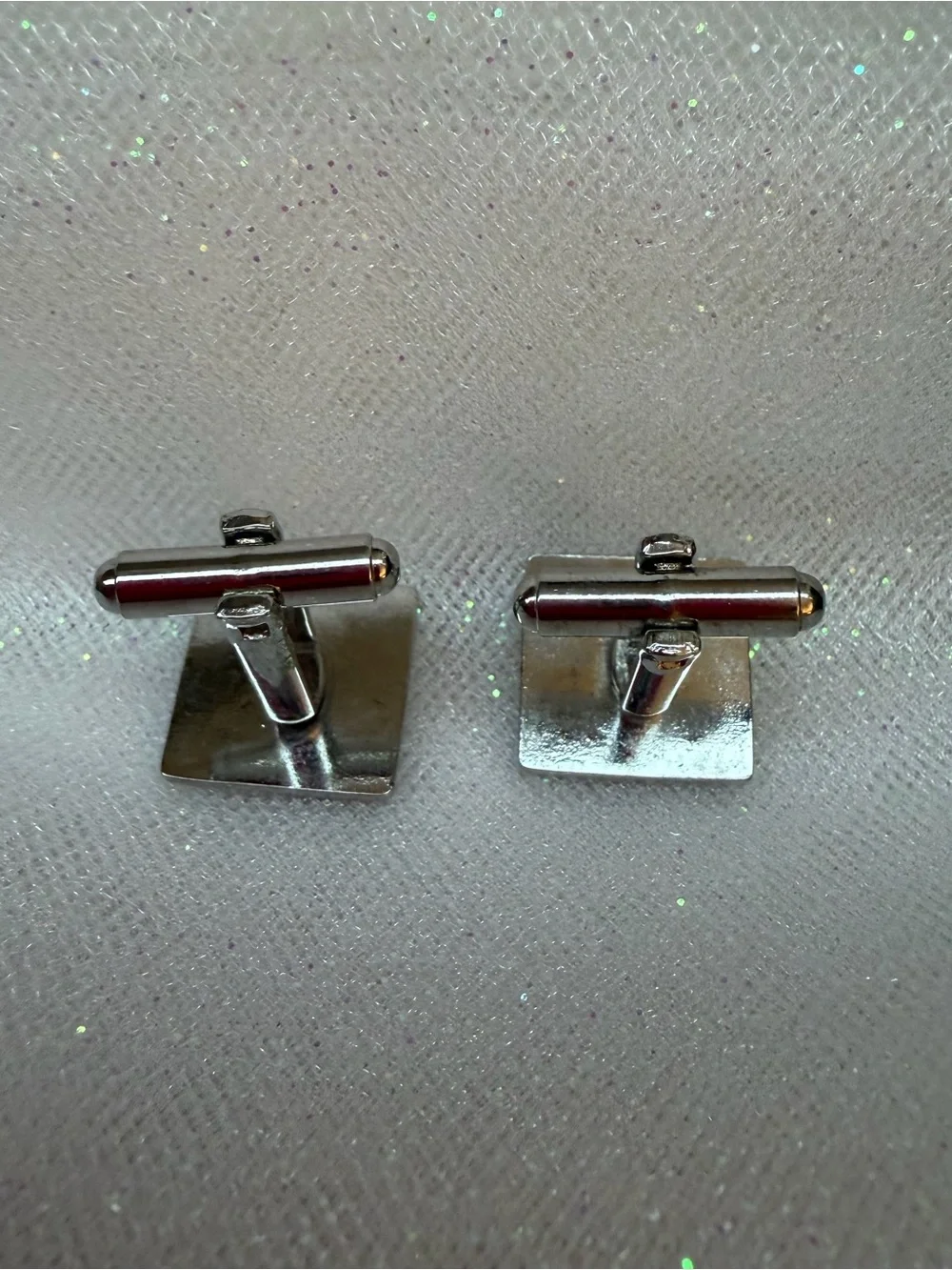 Classic Silver Pyramid Cufflinks - Men's Accessories